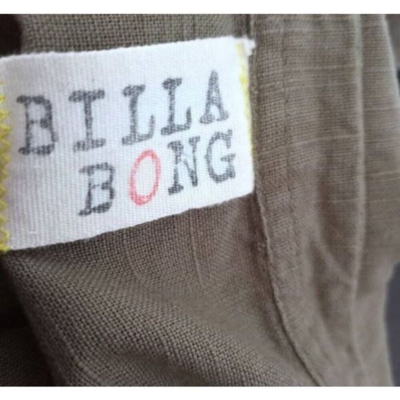 BILLABONG ARMY GREEN BUTTON DOWN SHIRT SZ.S EUC. - Picture 6 of 8